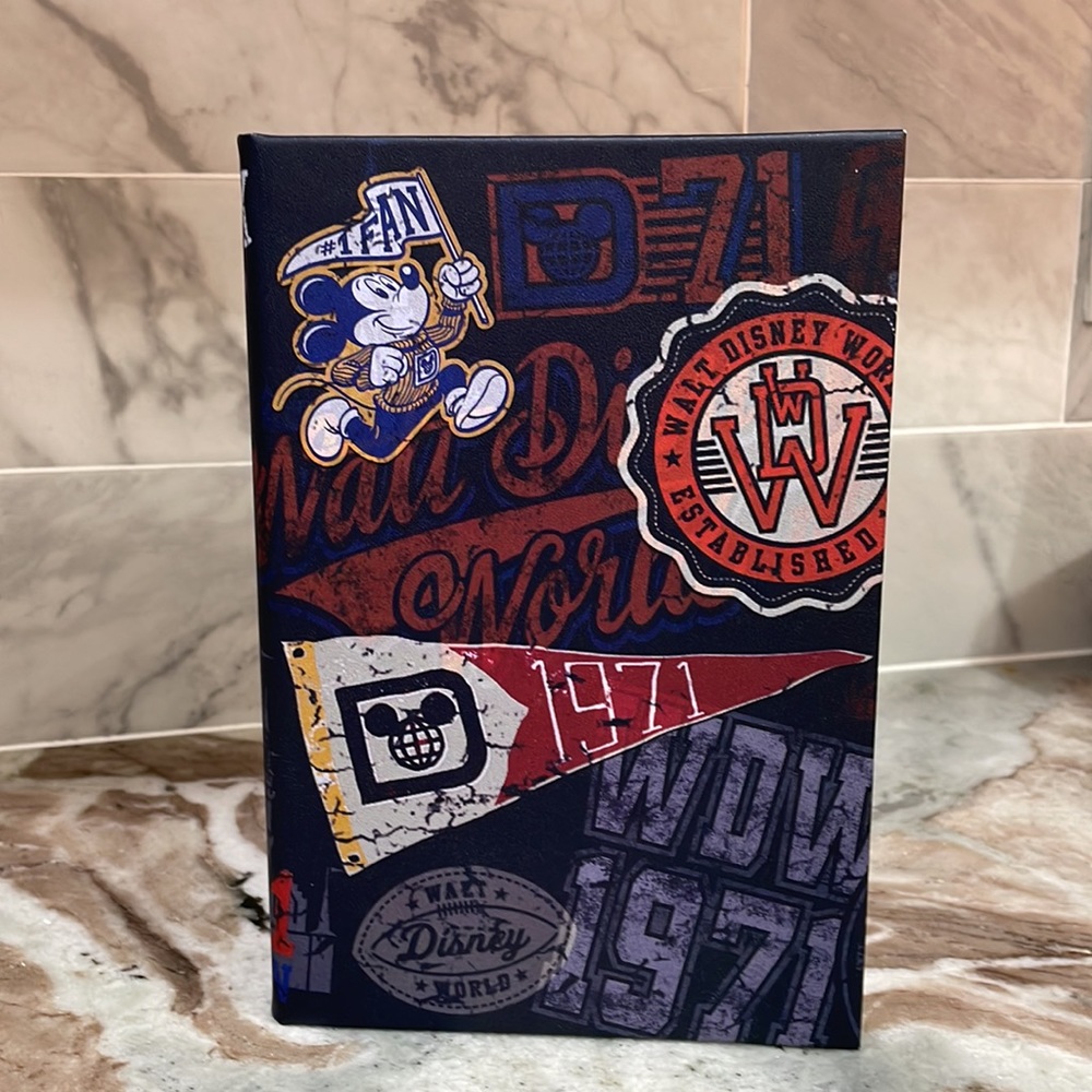 Disney Parks Walt Disney World MICKEY MOUSE Lined JOURNAL Varsity #1 Fan NEW